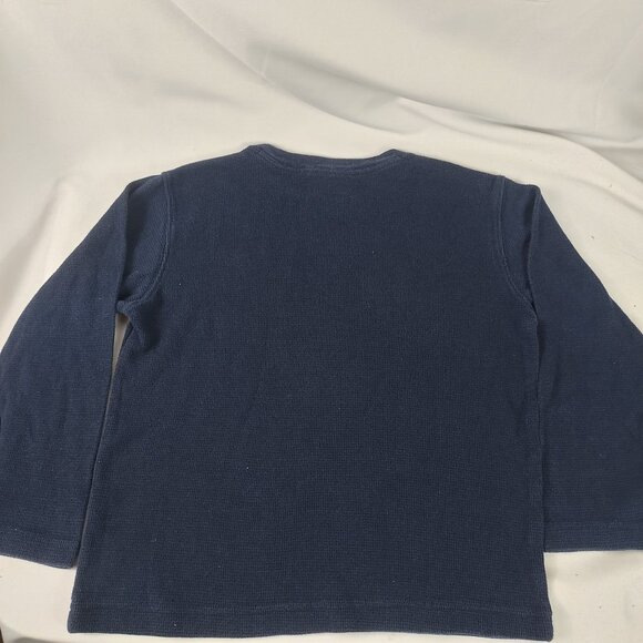Crazy 8 Boy's Long Sleeve Blue Thermal Shirt " Deer Head" Size 5/6 - Picture 3 of 4